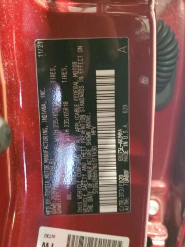 5TDGZRBH7NS171490 - 2022 TOYOTA HIGHLANDER XLE RED photo 13