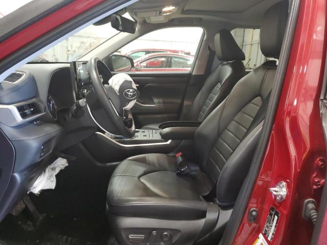 5TDGZRBH7NS171490 - 2022 TOYOTA HIGHLANDER XLE RED photo 7