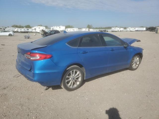 3FA6P0H78LR176439 - 2020 FORD FUSION SE BLUE photo 3