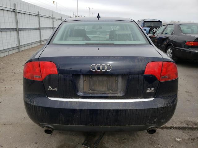 WAUDH78E36A112424 - 2006 AUDI A4 3.2 QUATTRO BLUE photo 6