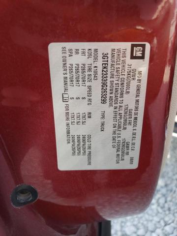 3GTEK23339G263299 - 2009 GMC SIERRA K1500 SLE MAROON photo 13