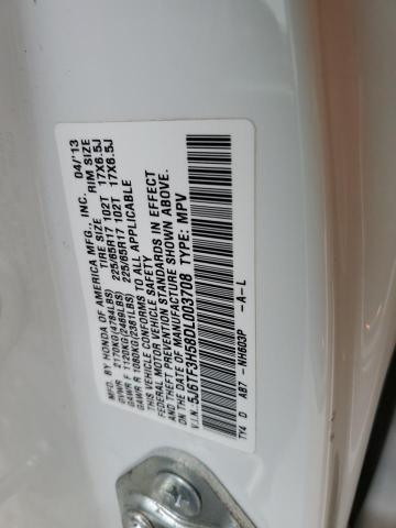 5J6TF3H58DL003708 - 2013 HONDA CROSSTOUR EXL თეთრი ფოტო 13