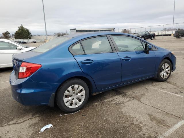 19XFB2F51CE026573 - 2012 HONDA CIVIC LX BLUE photo 3