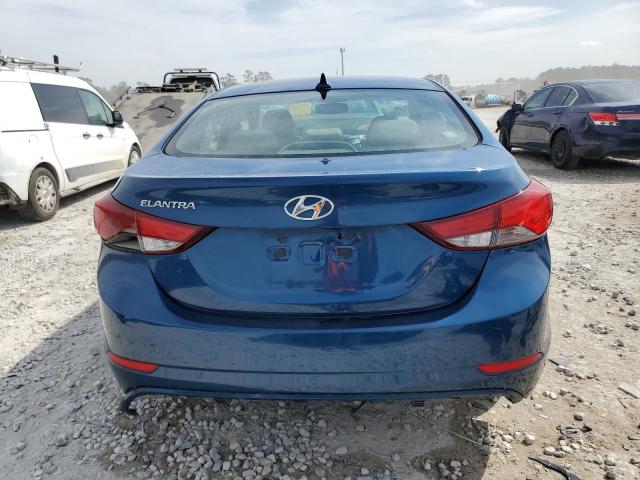 KMHDH4AE0EU105886 - 2014 HYUNDAI ELANTRA SE BLUE photo 6