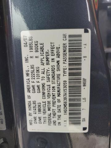 1HGCM56397A153059 - 2007 HONDA ACCORD SE GRAY photo 13