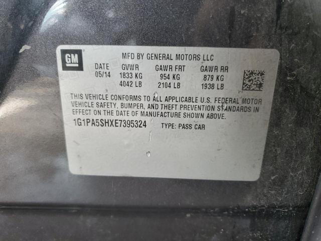 1G1PA5SHXE7395324 - 2014 CHEVROLET CRUZE LS GRAY photo 12