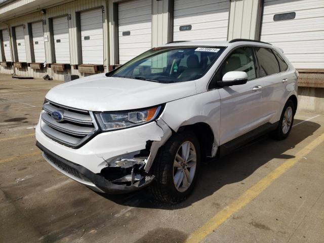 2FMTK3J86FBB33085 - 2015 FORD EDGE SEL WHITE photo 1