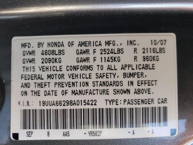 19UUA66298A015422 - 2008 ACURA TL GRAY photo 13