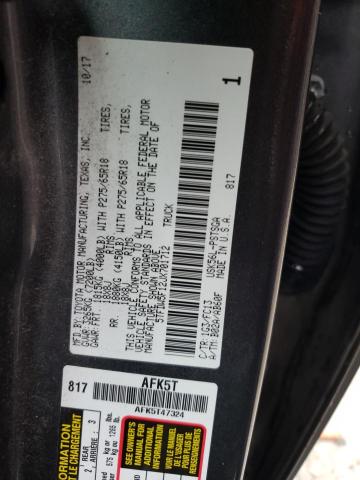 5TFDW5F12JX701712 - 2018 TOYOTA TUNDRA CREWMAX SR5 GRAY photo 12