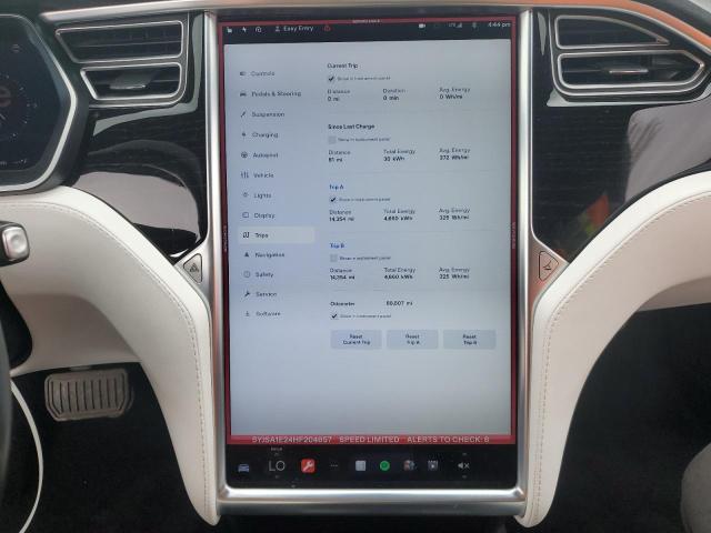 5YJSA1E24HF204657 - 2017 TESLA MODEL S Արծաթագույն լուսանկար 9