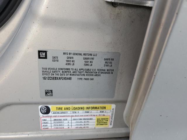 1G1ZC5EBXAF245448 - 2010 CHEVROLET MALIBU 1LT ოქროსფერი ფოტო 12