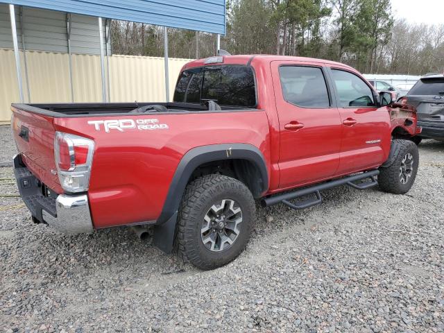 3TMAZ5CN0MM157559 - 2021 TOYOTA TACOMA DOUBLE CAB RED photo 3