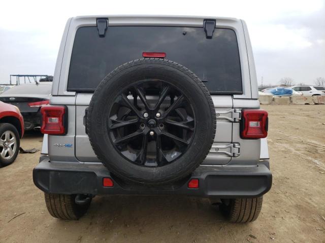 1C4JJXP6XMW727945 - 2021 JEEP WRANGLER U SAHARA 4XE GRAY photo 6