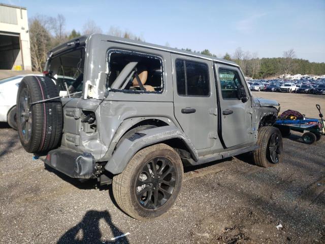 1C4JJXP61NW169680 - 2022 JEEP WRANGLER U SAHARA 4XE GRAY photo 3