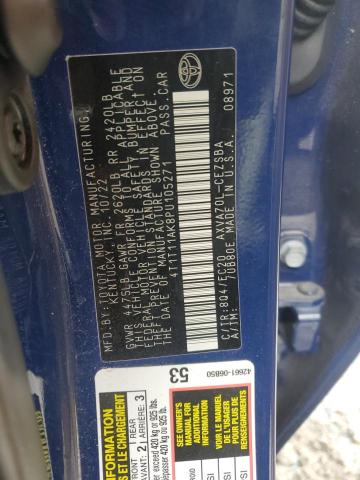 4T1T11AK8PU105271 - 2023 TOYOTA CAMRY SE NIGHT SHADE BLUE photo 12