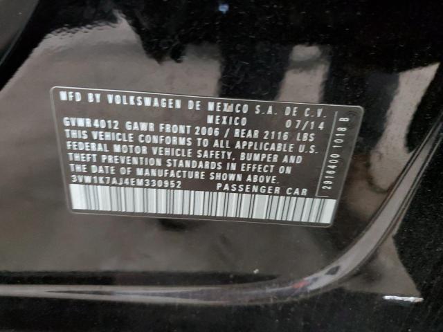 3VW1K7AJ4EM330952 - 2014 VOLKSWAGEN JETTA BASE Qara foto 12