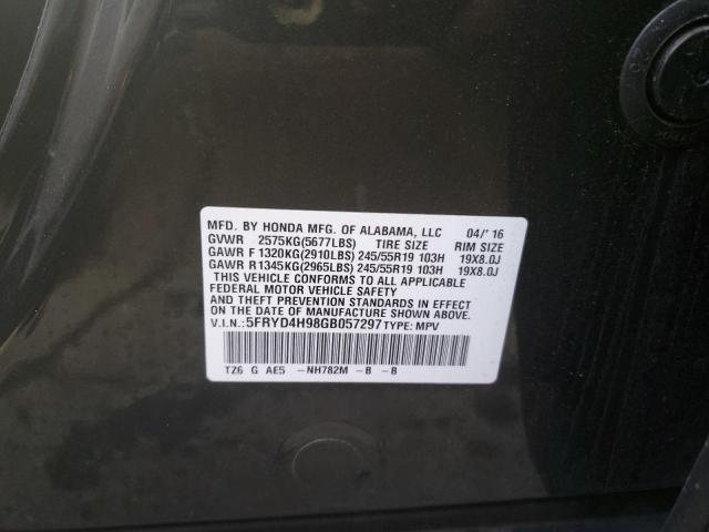 5FRYD4H98GB057297 - 2016 ACURA MDX ADVANCE BLACK photo 13