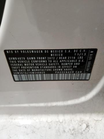 3VW2K7AJ1EM240825 - 2014 VOLKSWAGEN JETTA BASE 白色 照片 13