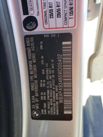 WBXPA93485WD05402 - 2005 BMW 3.0 3.0I SILVER photo 13