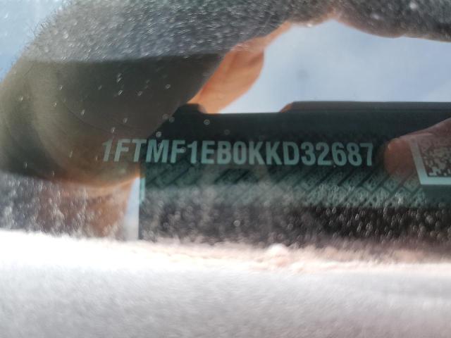 1FTMF1EB0KKD32687 - 2019 FORD F150 BLACK photo 12
