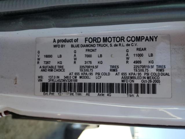3FRLL45Z96V326188 - 2006 FORD LOW CAB FO LCF450 WHITE photo 12