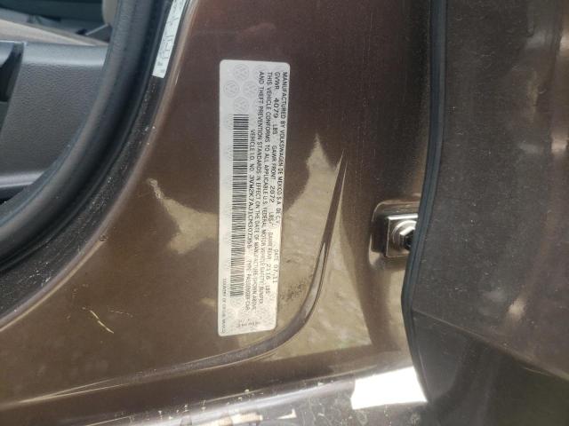 3VW2K7AJ1CM307355 - 2012 VOLKSWAGEN JETTA BASE 棕色 照片 12