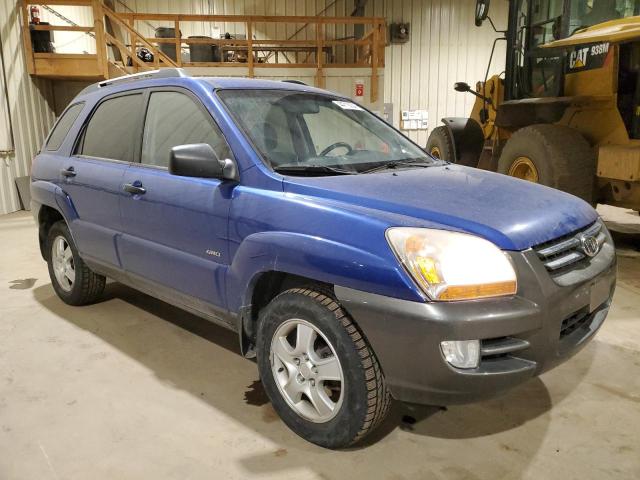 KNDJE723687452639 - 2008 KIA SPORTAGE EX BLUE photo 4