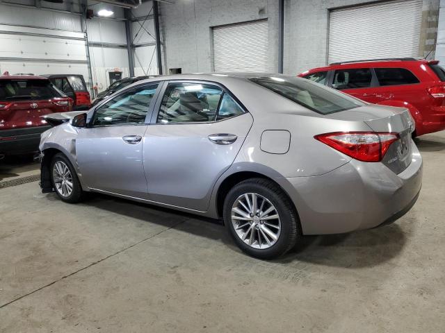 2T1BURHE8EC152901 - 2014 TOYOTA COROLLA L GRAY photo 2