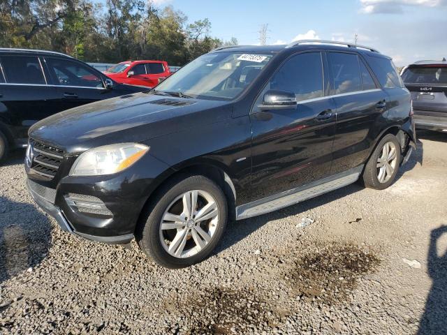 4JGDA5HB8CA071667 - 2012 MERCEDES-BENZ ML 350 4MATIC BLACK photo 1