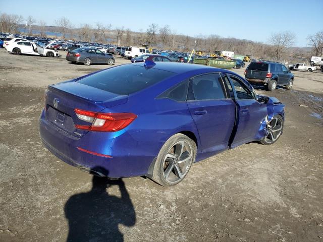 1HGCV1F37KA100617 - 2019 HONDA ACCORD SPORT BLUE photo 3