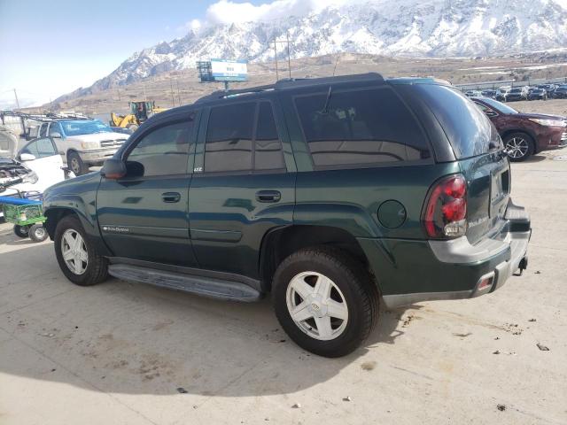 1GNDT13S722505446 - 2002 CHEVROLET TRAILBLAZE GREEN photo 2