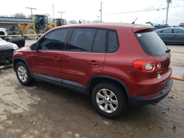 WVGAV75N99W001785 - 2009 VOLKSWAGEN TIGUAN S MAROON photo 2