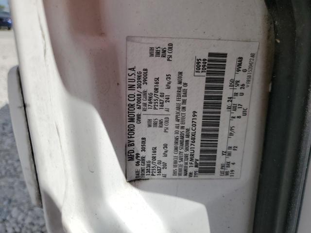 1FMRU1768XLC07199 - 1999 FORD EXPEDITION WHITE photo 13