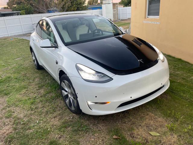 5YJYGDEEXMF230937 - 2021 TESLA MODEL Y WHITE photo 1