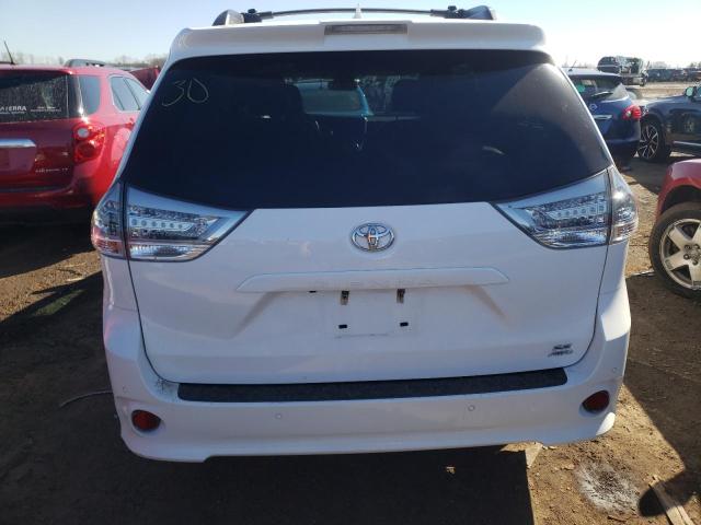 5TDEZ3DCXKS213121 - 2019 TOYOTA SIENNA SE WHITE photo 6