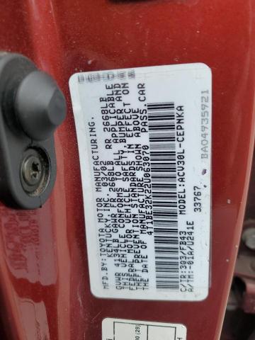 4T1BE32K22U063070 - 2002 TOYOTA CAMRY LE RED photo 12