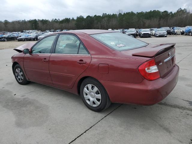 4T1BE32K22U063070 - 2002 TOYOTA CAMRY LE RED photo 2