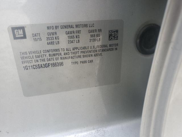 1G11C5SA3GF166396 - 2016 CHEVROLET MALIBU LIM LT 银色 照片 13