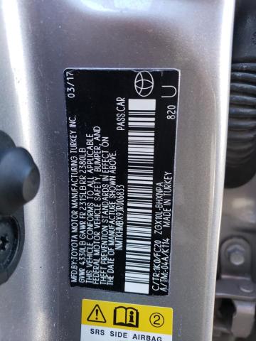 NMTKHMBX9JR006833 - 2018 TOYOTA C-HR XLE SILVER photo 12