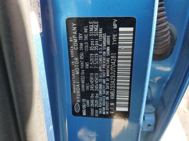 KM8J33A29JU704281 - 2018 HYUNDAI TUCSON VALUE BLUE photo 14