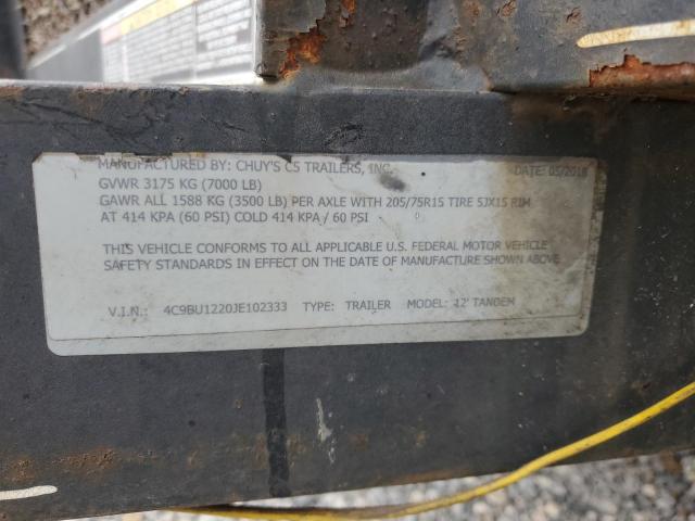 4C9BU1220JE102333 - 2018 UTILITY UTILITY BLACK photo 10