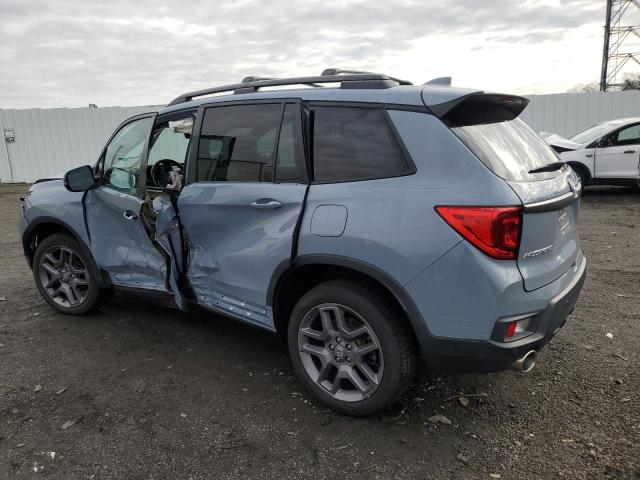 5FNYF8H57NB007391 - 2022 HONDA PASSPORT EXL BLUE photo 2