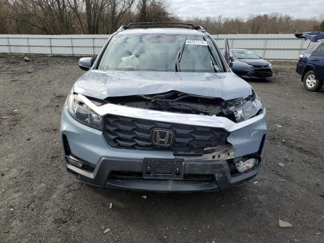 5FNYF8H57NB007391 - 2022 HONDA PASSPORT EXL BLUE photo 5