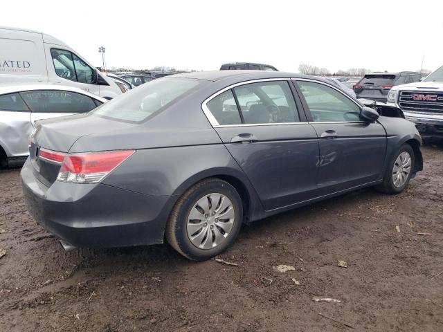 1HGCP2F35CA210681 - 2012 HONDA ACCORD LX GRAY photo 3