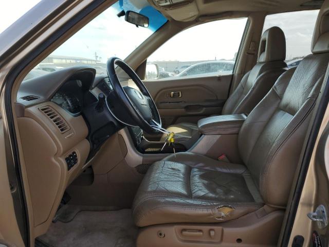 5FNYF18625B014071 - 2005 HONDA PILOT EXL TAN photo 7