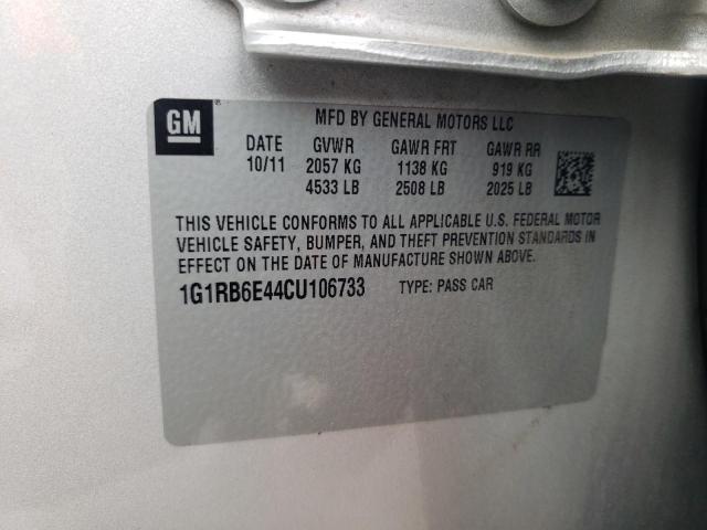 1G1RB6E44CU106733 - 2012 CHEVROLET VOLT SILVER photo 12