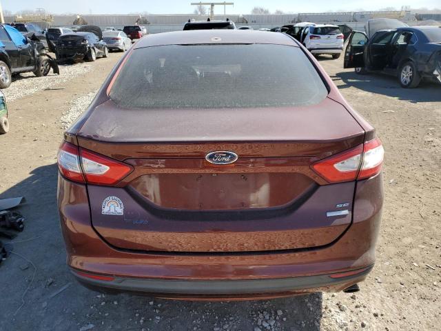 3FA6P0HD7GR291237 - 2016 FORD FUSION SE BURGUNDY photo 6