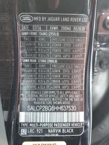 SALCP2BG6HH637530 - 2017 LAND ROVER DISCOVERY SE BLACK photo 13