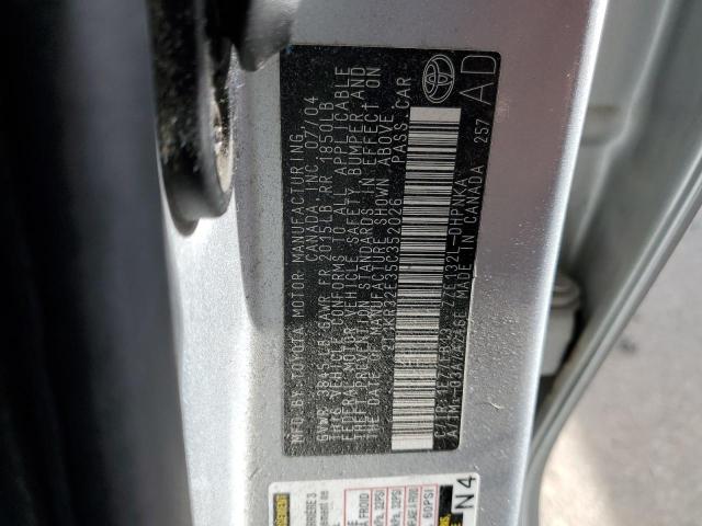 2T1KR32E35C352026 - 2005 TOYOTA MATRIX XR SILVER photo 12