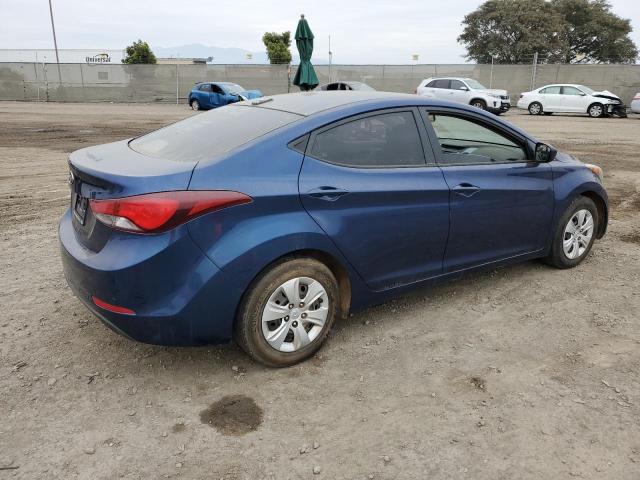 5NPDH4AE5GH739387 - 2016 HYUNDAI ELANTRA SE BLUE photo 3